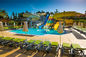 فندق 6m حمام سباحة المياه الشرائح مجموعة ثابتة والدليل الألياف الزجاجية حسب الطلب اللون