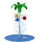 وسادة رش ماء عباد الشمس 3.0 متر ارتفاع معدات لعب الأطفال المائية