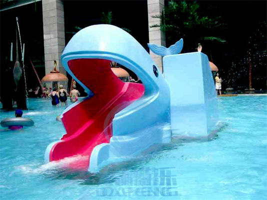 أطفال حوض سباحة صغير منزلق الحوت الضفدع على شكل شريحة سباحة مصنوعة من الألياف الزجاجية