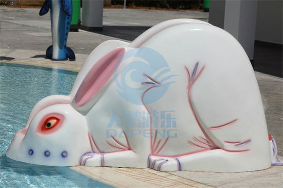 الشريحة المياه بركة الألياف الزجاجية الحيوانية 1.1 متر ارتفاع أرنب المياه الشرائح لحمام سباحة صغير