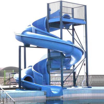 سعر جيد الشريحة المائية لحمام السباحة Cyclone One Piece Fiberglass Blue Color For Aqua Park الانترنت