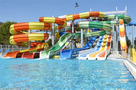 Commercial Swimming Pool Water Slide Cluster Corrosion Fade Proof For Hotel