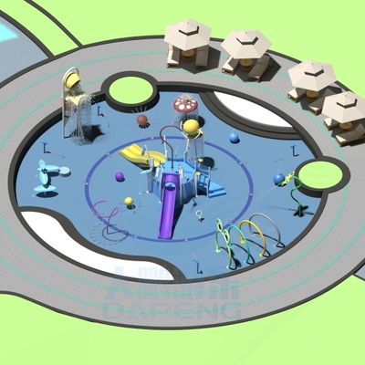 سعر جيد Custom Outdoor Water Playground Equipment  Children Aqua Park With Splash Pads For Hotels And Resorts الانترنت