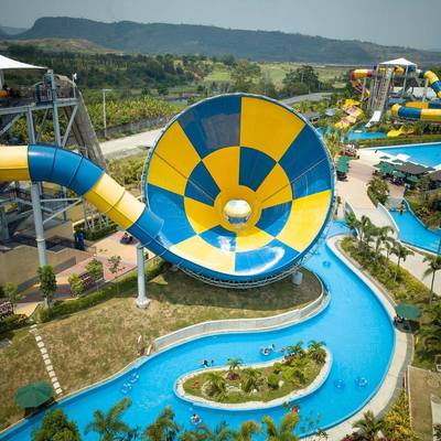 سعر جيد Outdoor Fiberglass Water Park Slide with 6-8mm Thickness and 10 Years Service Life in Customized Size الانترنت