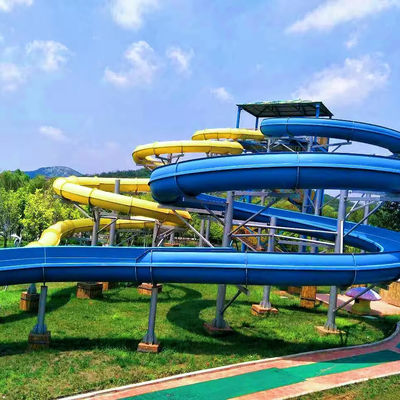 سعر جيد Customized Size Colorful Fiberglass Water Slide for Outdoor Water Parks and Pools الانترنت