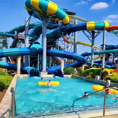 سعر جيد Commercial Fiberglass Water Park Slide with 12 Months Warranty and 100-500kg Max Capacity for Outdoor Fun الانترنت