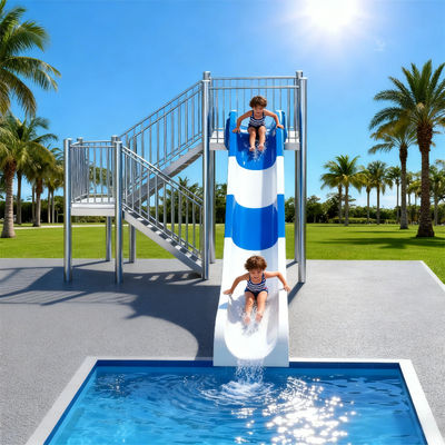 سعر جيد High-Speed Water Slide Fiberglass Material Residential Hotels Parks Swimming Pool Can Personalized Design Use For Adults And Children الانترنت