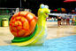 وسادة رذاذ الماء على شكل حيوانات للأطفال تلعب ألعاب رش الماء في بركة الحلزون 1.2 متر