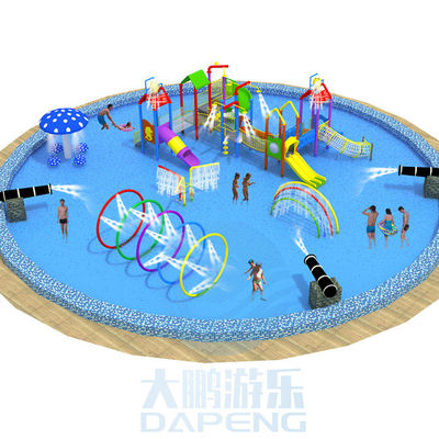 Family Splash Zone Waterpark Children Commercial Water Play Equipment 20m Dia