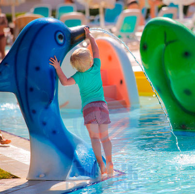 Playground Aqua Water Toys Fiberglass Dolphin Sprinkler For Splash Pad