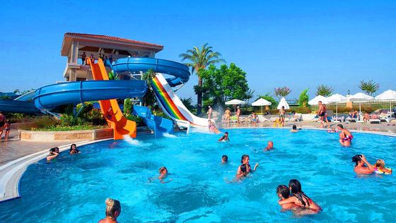حديقة المياه للأطفال ألعاب المياه حمام سباحة مجموعة شرائح من الألياف الزجاجية للأطفال