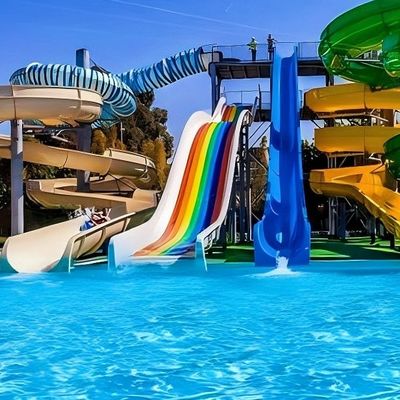 سعر جيد ODM Children in ground Swimming Pool Ride Fiberglass Water Slide for Aqua Park الانترنت