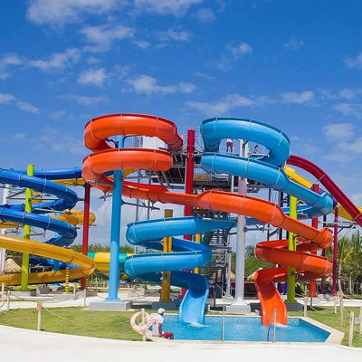 سعر جيد Customized Colorful or Customized Fiberglass Slide for Residential and Resort Hotel Water Parks الانترنت