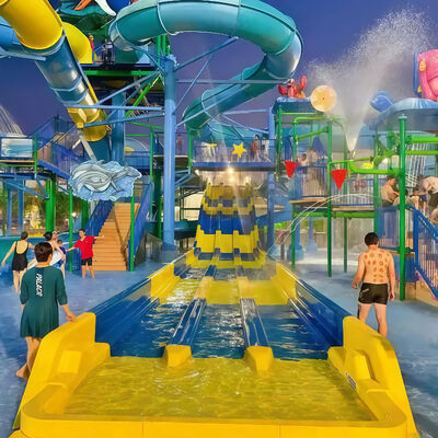 سعر جيد شرائح مائية تجارية سكنية من الألياف الزجاجية شرائح سباقات ملونة مخصصة مع تصميم ثنائي الأبعاد للفنادق حمامات السباحة الانترنت