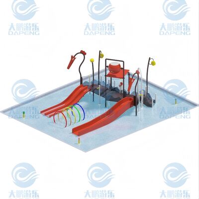 جودة معدات ملاعب مائية 15x12m الألياف الزجاجية الصلبة المصنوعة من الفولاذ التجاري مصنع