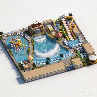6000㎡ Professional Water Park Custom Design and Construction Plan for Commercial Aqua Park Resort All Ages