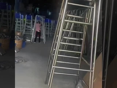 Rts Water Park 304 الفولاذ المقاوم للصدأ حرس كرسي كرسي فضي + أزرق معدات اللعب المائية الأخرى