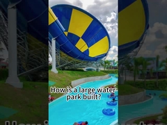 18 متر ارتفاع كبير للكبار المياه المنزلق في الهواء الطلق الصفائح الزجاجية المتحدث شكل، كبير البوق المنزلق